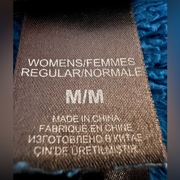 The North Face teal blue fleece zip up jacket sz M gorpcore colorful cozy - Picture 7 of 7